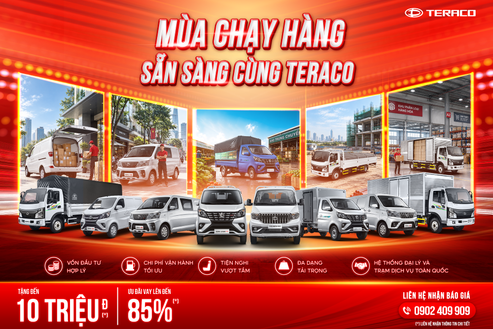 MÙA CHẠY HÀNG, SẴN SÀNG CÙNG TERACO - ĐÓN ƯU ĐÃI VÀNG THÁNG 10/2026
